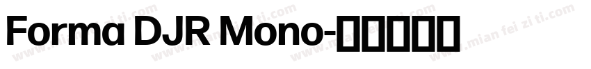 Forma DJR Mono字体转换
